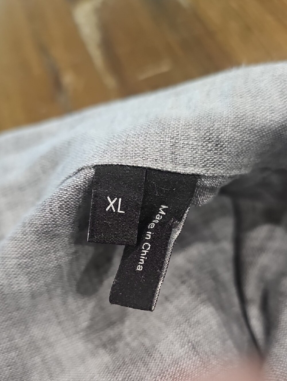 Theory Men's Light Gray Linen Button-Front Shirt - Picture 4 of 5